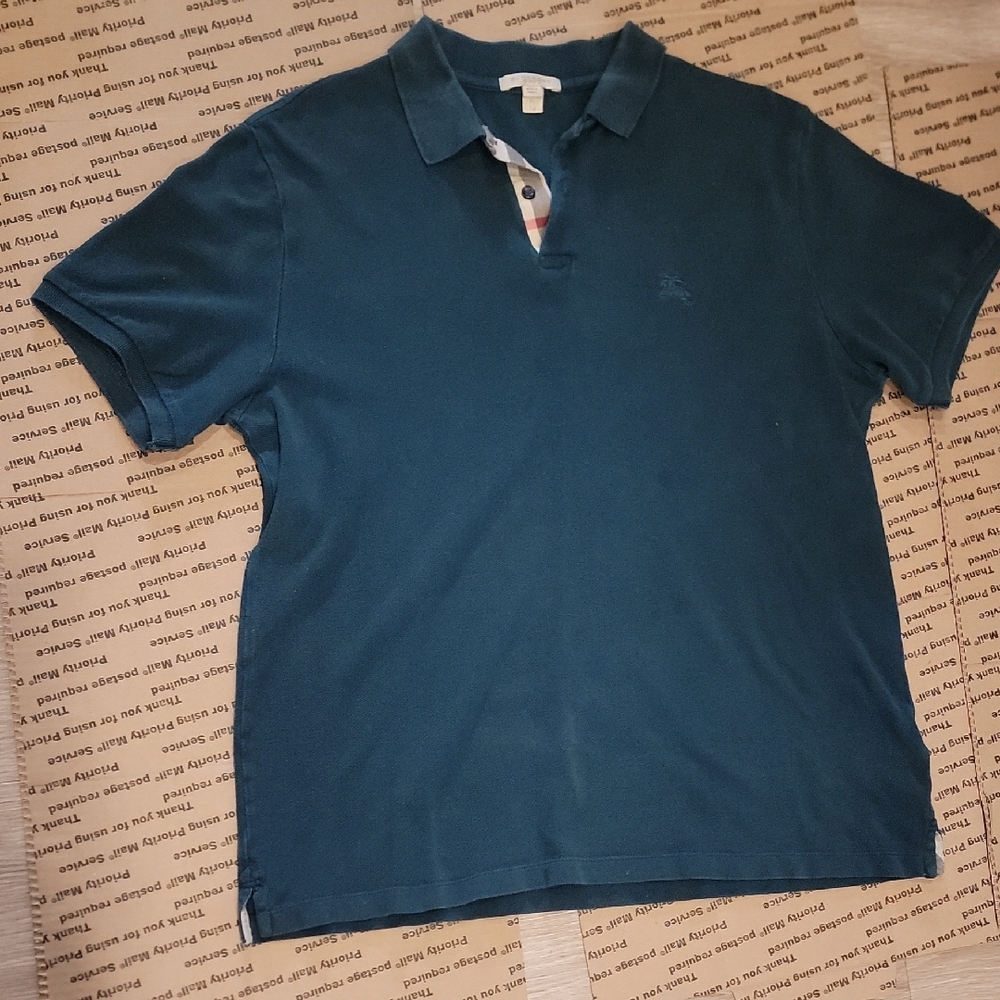 Burberry Dark Teal Polo Shirt